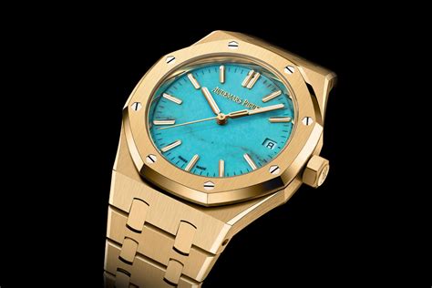 audemars piguet royal oak gold turquoise|royal oak watch price list.